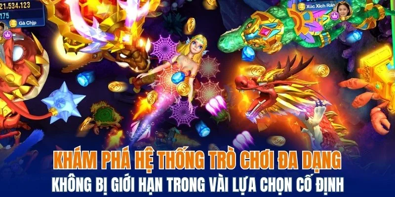 Bắn Cá CQ9 - Sảnh Săn Cá Cực Đỉnh Để Nhận Thưởng Lớn 5 Bạn sẽ được khám phá hệ thống trò chơi đa dạng